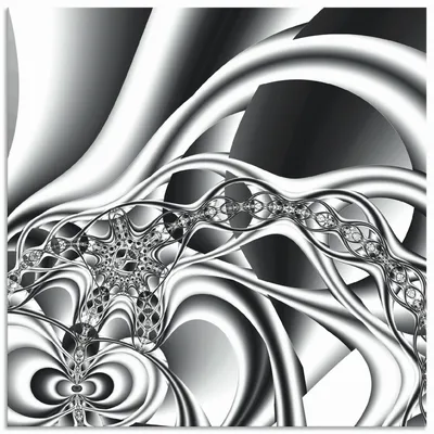 Produktbild von ARTland Wandbild Alu für Innen & Outdoor Silberne Kette Größe: 70x70 cm