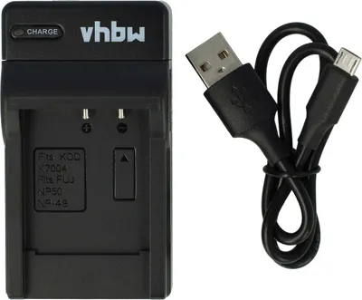 Produktbild von vhbw USB-C Ladegerät kompatibel mit Pentax Pentax Q, Q-S1, Pentax Q7, Q10 Kamera - Ladeschale + USB-C Kabel Ladeanzeige
