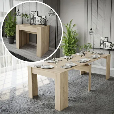 Produktbild von Ausziehtisch KONSOLE 237 Ausziehbarer Tisch Esstisch Esszimmertisch, Sonoma Eiche
