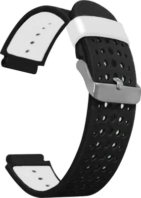 Produktbild von INF Silikonarmband Schwarz-Weiß für Garmin Forerunner 235/220/620/630/735