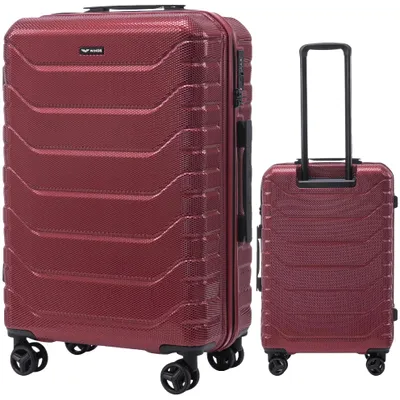 Image de Valise, polycarbonate résistant, serrure homologuée TSA, rouge