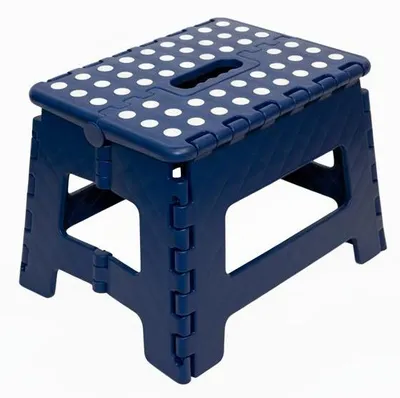 Produktbild von Klapphocker, Tritthocker Navy Blue Faltbar H 22cm bis 150KG für Kinder