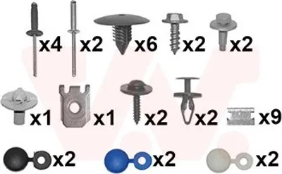 Produktbild von VAN WEZEL Montagesatz Stoßfänger 4334794 Vorne für RENAULT Clio III Schrägheck (BR0/1, CR0/1)