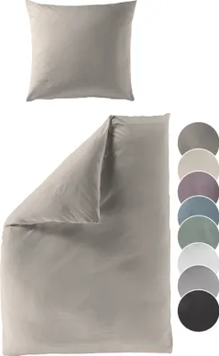 Produktbild von liebling - Satin Bettwäsche, taupe, 1 x Bettbezug 220 x 240 cm + 2 x Kissenbezug 40 x 80 aus 100% seidig weicher Baumwolle