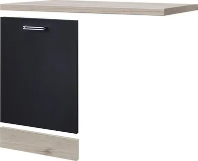 Obrázek produktu pro Set krytu na plně vestavěnou myčku Flex Well Santo vč. pracovní desky a soklové lišty antracit
