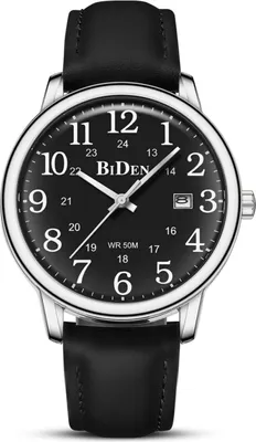 Produktbild von Stylische Herrenuhr mit Quarzwerk, 50m wasserdicht kratzfestem Mineralglas, leuchtenden Zeigern atmungsaktivem Kunststoffarmband und Kalenderfunktion.