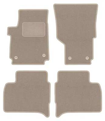Produktbild von Velours-Fußmatten für Volkswagen Amarok 2010- (Pickup) – 4-tlg, Beige, passgenau – Wielganizator LUX