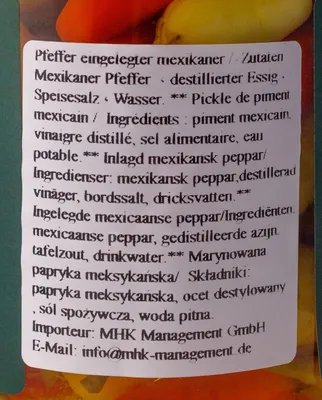Produktbild von SPINO- Eingelegter Mexikanischer Pfeffer 385gr.