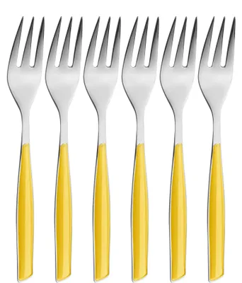 Besteck-Set aus Edelstahl 18/10, gelb, 6-teilig