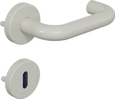 Produktbild von Hewi Rosetten-Drückergarnitur 111R / 305.20R / 306.23 BB Vierkant 8mm TS38,1-48mm lichtgrau - 111R01.130 97