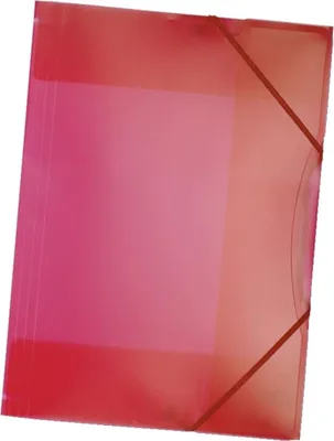 Produktbild von Folia Sammelmappe mit Gummiband, DIN A3, 1 Stück, transparent rot