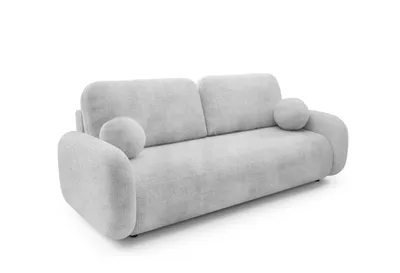 Produktbild von Schlafsofa Leo hellgrau mit Schlaffunktion Bettkasten 220 cm Couch Stoff Cremona 3-Sitzer Modern