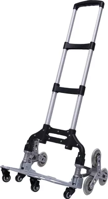 Produktbild von Treppensteigerwagen, Gepäcktransport, 165 lbs Tragkraft, 10-Rad-Design, klappbarer Aluminiumwagen, schwarz M