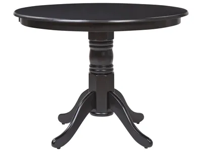 Produktbild von BELIANI Esstisch Schwarz MDF-Tischplatte Rund ø 100 cm mit Holzbeinen Mittelfuß für 4 Personen Skandi Modern Landhausstil Esszimmer Ausstattung Möbel