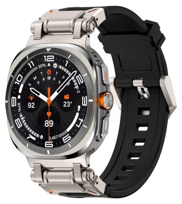 Obrázek produktu pro Řemínek k chytrým hodinkám Samsung Galaxy Watch Ultra 47 mm, silikonový, s titanovou sponou