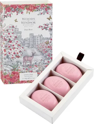 Produktbild von Woods Of Windsor True Rose Luxury Soap 3 x 60g