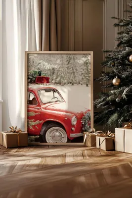 Immagine prodotto di Wallity, Nwyearsngmdl57, Quadro decorativo incorniciato, Multicolore, Legno, 33 x 48 cm