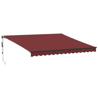 Produktbild von vidaXL Markise Automatisch mit LEDs Weinrot 400x300 cm