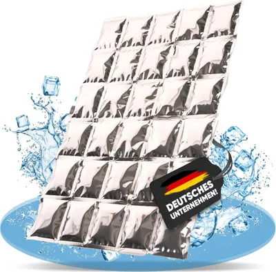 Produktbild von 1 x NEMT Kühlmatte - Großes Gel-Kühlkissen mit 30 Kühlzellen - Flexibles Eispack