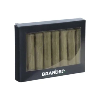 Image de Bougie décorative "Stabkerze" de diamètre 2,1 cm et de hauteur 12 cm - Vert olive