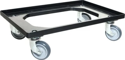 Produktbild von Transportwagen mit 4 Rädern, schwarz