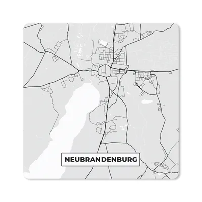 Produktbild von MuchoWow® Mauspad Mousepad Deutschland - Stadtplan - Karte - Neurandenburg 30x30 cm - Mousepads - Maus Mat - Pad - Mausunterlage - Gaming