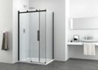 Produktbild von Fixglaselement schwarz matt 78 - 80 x 195 cm
