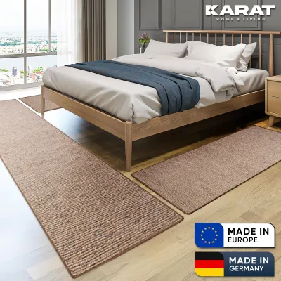 Produktbild von Bettumrandung Geneva Hellbraun 1 Läufer: 67 x 250 cm + 2 Brücken: je 67 x 140 cm