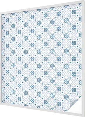 Produktbild von Buntglas Fensterfolie – 116x100 cm – Stained-Glass Design – blickdichte dekorative Sichtschutzfolie – selbstklebend, UV-Schutz – Fliesenverzierungen