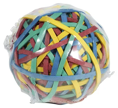 Zdjęcie produktu dla WIHEDÜ Gummiringball 100g. mehrfarbig 20 Stück Verkaufseinheit 664355 4066300510119
