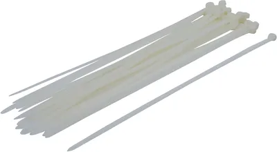 Produktbild von BGS Diy 80774 | Kabelbinder-Sortiment | 30-tlg. | weiß | 8,0 x 400 mm | Set | Nylon
