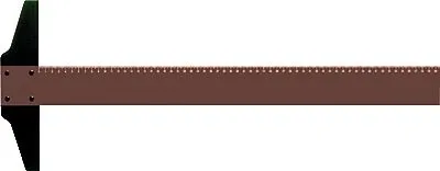 Produktbild von Zeichenschiene braun 70cm mit Teilung.