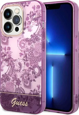 Produktbild von Guess Guhcp14Lhgplhf Iphone 14 Pro 6.1 Fuchsia/Fuchsia Hardcase Aus Der Porzellankollektion