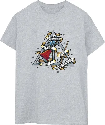 Produktbild von Harry Potter - "The Deathly Hallows" T-Shirt für Damen BI28031 (L) (Grau)