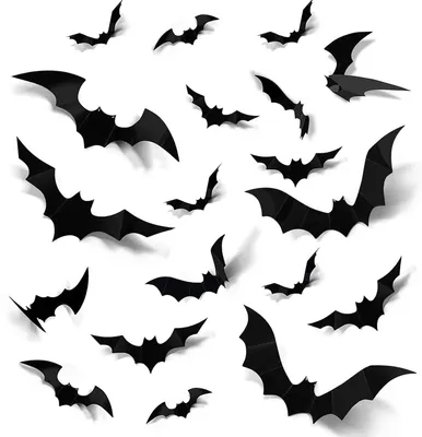Immagine prodotto di Adesivi per Halloween, pipistrelli 3D, decorazioni. Set da 96 pezzi. Ideali per decorazioni di interni ed esterni, perfetti per feste di Halloween fai da te