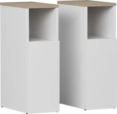 Produktbild von Nachttisch Vicco Enton Weiß/Sonoma 2er set, Model 57313