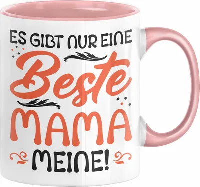 Produktbild von Muttertagsgeschenk Tasse Es Gibt Nur EIne Beste Mama Meine Geschenk für Mutter von Tochter Sohn (Rosa)