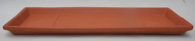 Produktbild von Untersetzer Blumenkasten echte Terracotta - Braun - Balkonkasten-Untersetzer 60cm