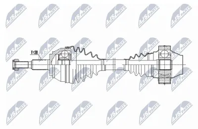 Produktbild von NTY NPW-VW-251 Antriebswelle Vorne Links Vorne Rechts für VW Touareg (7LA, 7L6, 7L7)