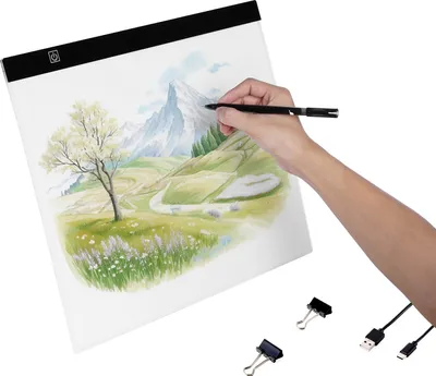 Obrázek produktu pro SucceBuy B4 LED light board - ultratenký přenosný světelný box pro umění, skicování, malování diamantů, s USB napájením, černý