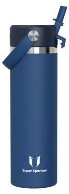 Immagine prodotto di Borraccia in acciaio inossidabile Sparrow, capacità 750 ml, thermos con coperchio e cannuccia