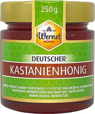 Produktbild von Honig Wernet Traditionsimker im Schwarzwald Deutscher Kastanienhonig cremig im 250g