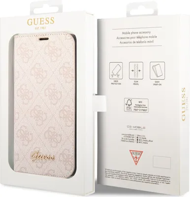 Obrázek produktu pro Guess Gubkp14Xhg4Shp Iphone 14 Pro Max 6.7 Růžová/Růžová Kniha 4G Vintage Gold Logo
