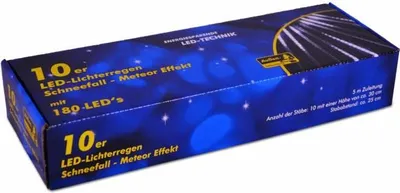 Immagine prodotto di Pioggia di luci LED effetto meteora 10 aste 180 LED BA11771