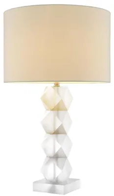 Zdjęcie produktu dla Casa Padrino designerska lampa stołowa z matowego szkła 16 x 48 x h. 84 cm - Lampa stołowa do restauracji hotelowej