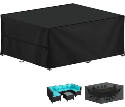 Immagine prodotto di Copertura protettiva per mobili da giardino, dimensioni 360x240x90 cm, impermeabile, anti-UV, tessuto Oxford 420D, resistente