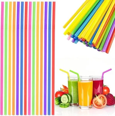 Obrázek produktu pro Barevné párty brčka z plastu bez obsahu BPA