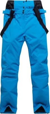 Produktbild von ASKSA Unisex Skihose Wasserdicht Gefüttert Hosenträger Outdoorhose Winddicht Snowboardhose, Blau, XL