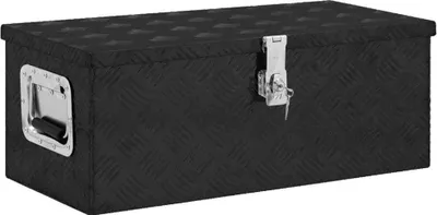 Obrázek produktu pro The Living Store Úložný box černý 70x31x27 cm Hliník