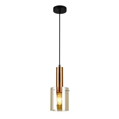 Zdjęcie produktu dla Lampa wisząca Italux Sardo nowoczesna mosiądz PND-5581-1-BRO+AMB